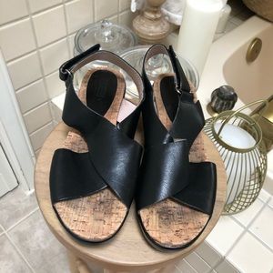 Pikolinos Black Leather Sandal Size 39
